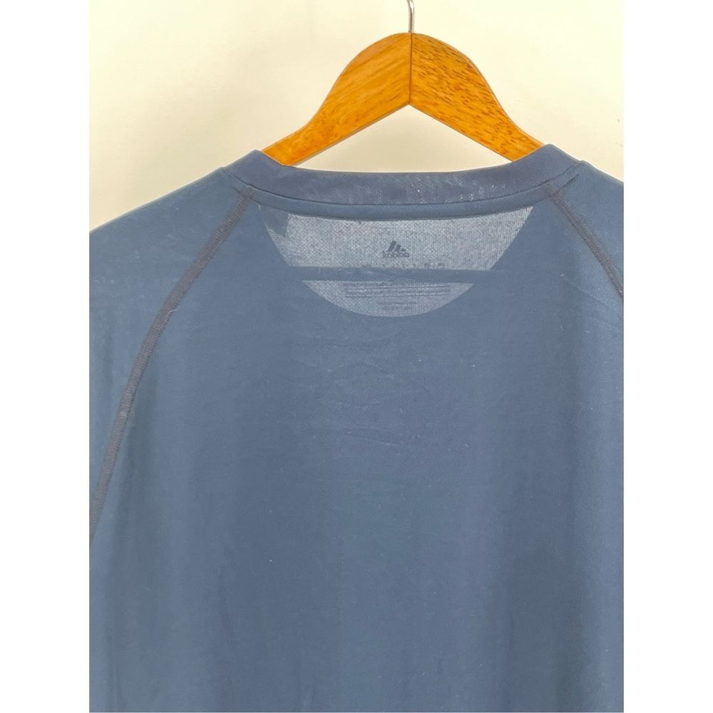 Adidas Short Sleeve Shirt Men’s Size XL Breathable Blue Logo Athletic Climacool - Picture 4 of 10
